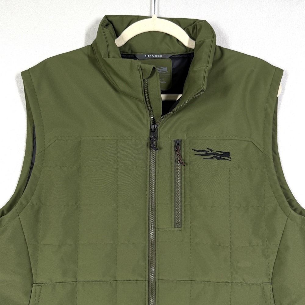 Sitka Gear Grindstone Work Vest Men Large Gore Tex Windstopper Green Jacket NWOT - Picture 2 of 16
